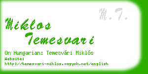 miklos temesvari business card