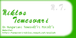 miklos temesvari business card